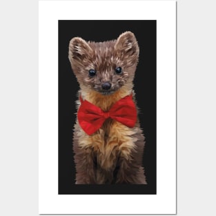 Weasel with Bow tie Posters and Art